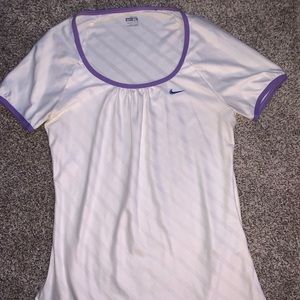 Cream Nike tennis/golf shirt
